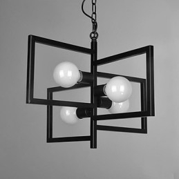 Luminária pendente de metal com pintura country vintage para garagem