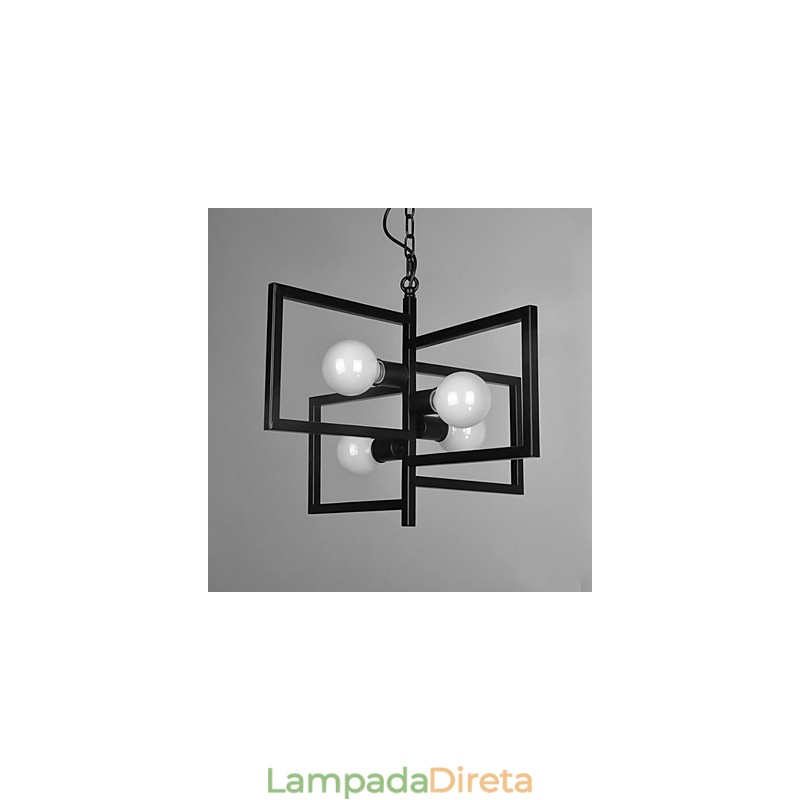 Luminária pendente de metal com pintura country vintage para garagem