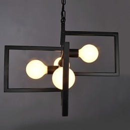 Luminária pendente de metal com pintura country vintage para garagem