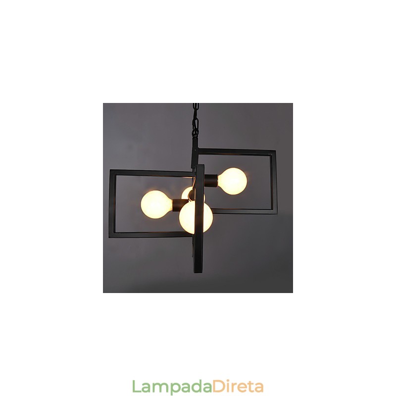Luminária pendente de metal com pintura country vintage para garagem