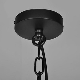 Luminária pendente de metal com pintura country vintage para garagem