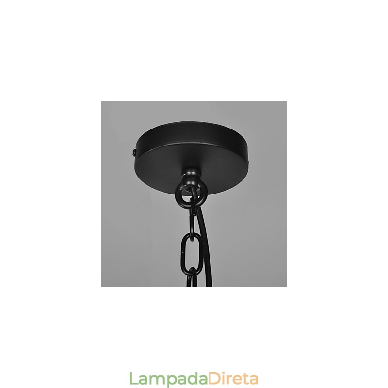 Luminária pendente de metal com pintura country vintage para garagem