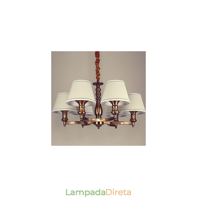 Lustre de metal galvanizado estilo vintage rústico Lodge Mini