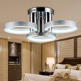 Lustre Moderno Prata 3 Luzes