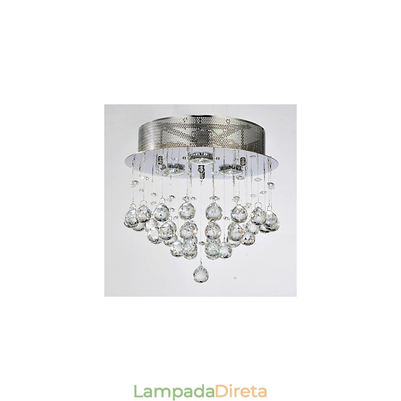 Montagem embutida tradicional clássica em metal cristal cromado