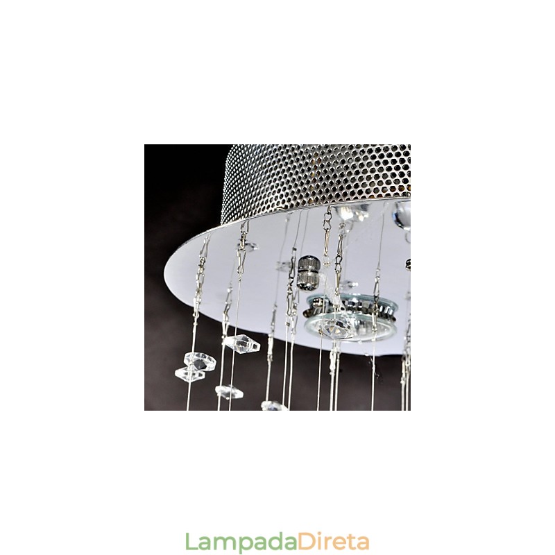 Montagem embutida tradicional clássica em metal cristal cromado