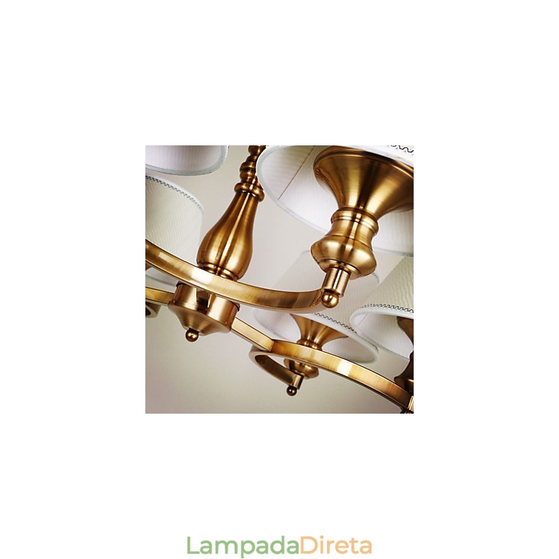 Lustre de metal galvanizado estilo vintage rústico Lodge Mini