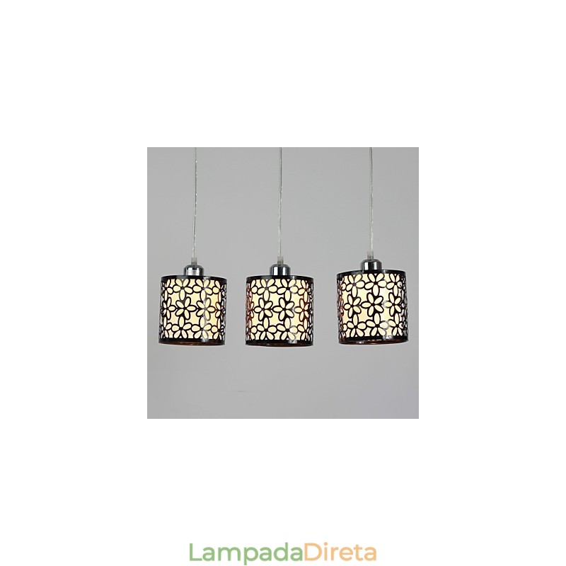 Luminária pendente de metal com pintura em estilo mini ilha contemporânea moderna