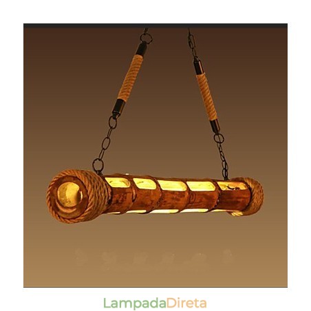 Lustre decorativo de bambu com esculturas de jardim de café Lustre decorativo de bambu com esculturas de jardim de café