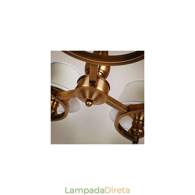 Lustre de metal galvanizado estilo vintage rústico Lodge Mini