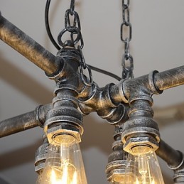 Luminária de loft desempenha o papel de vento industrial criativo restaurando antigas formas de conduíte droplight