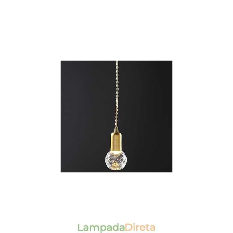 Luminária pendente moderna contemporânea vintage estilo mini dourada de metal