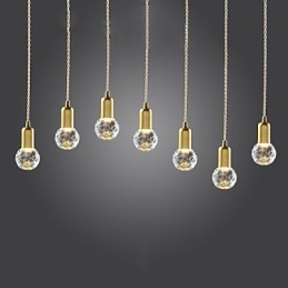 Luminária pendente moderna contemporânea vintage estilo mini dourada de metal
