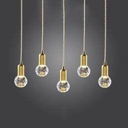 Luminária pendente moderna contemporânea vintage estilo mini dourada de metal