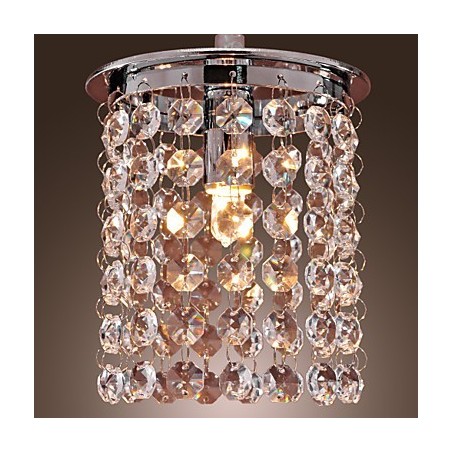 Luminária pendente moderna contemporânea em cristal estilo mini galvanizada Luminária pendente moderna contemporânea em cristal estilo mini galvanizada