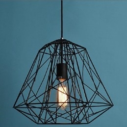 Luminária pendente de metal com pintura retrô vintage para garagem