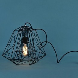 Luminária pendente de metal com pintura retrô vintage para garagem