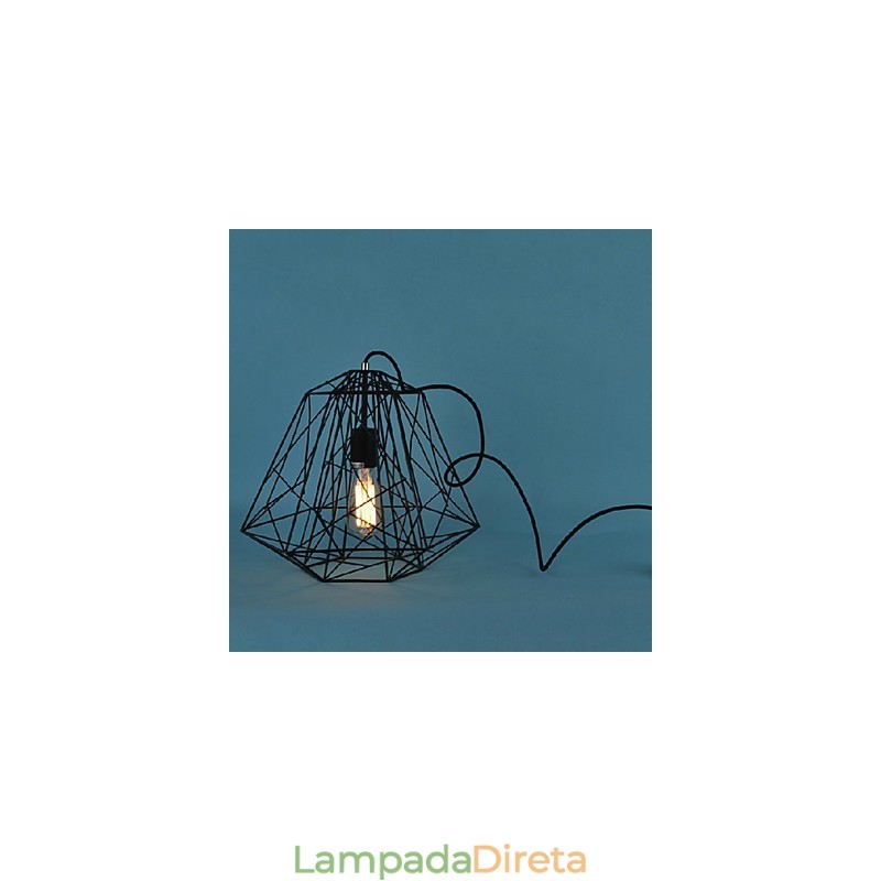 Luminária pendente de metal com pintura retrô vintage para garagem