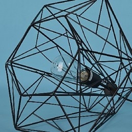Luminária pendente de metal com pintura retrô vintage para garagem