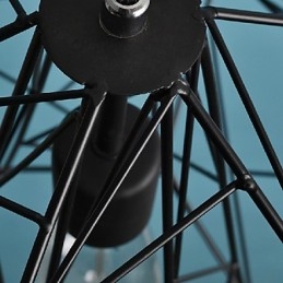 Luminária pendente de metal com pintura retrô vintage para garagem