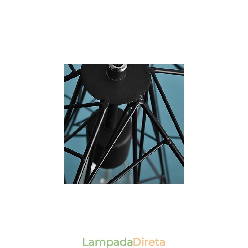 Luminária pendente de metal com pintura retrô vintage para garagem