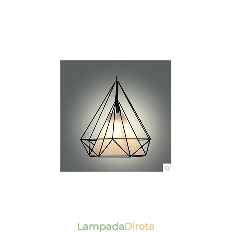 Pingente de diamante americano retrô simples de cabeça única