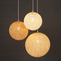 Luminária pendente esférica contemporânea e contraída Cany Art Lamp Hemp Ball