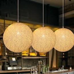 Luminária pendente esférica contemporânea e contraída Cany Art Lamp Hemp Ball