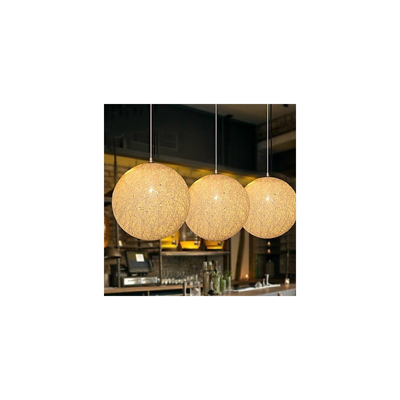 Luminária pendente esférica contemporânea e contraída Cany Art Lamp Hemp Ball