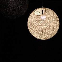 Luminária pendente esférica contemporânea e contraída Cany Art Lamp Hemp Ball