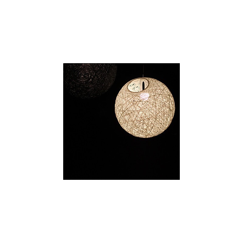 Luminária pendente esférica contemporânea e contraída Cany Art Lamp Hemp Ball