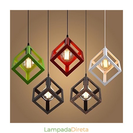 Lustre de ferro estilo gaiola retrô americano Lustre de ferro estilo gaiola retrô americano