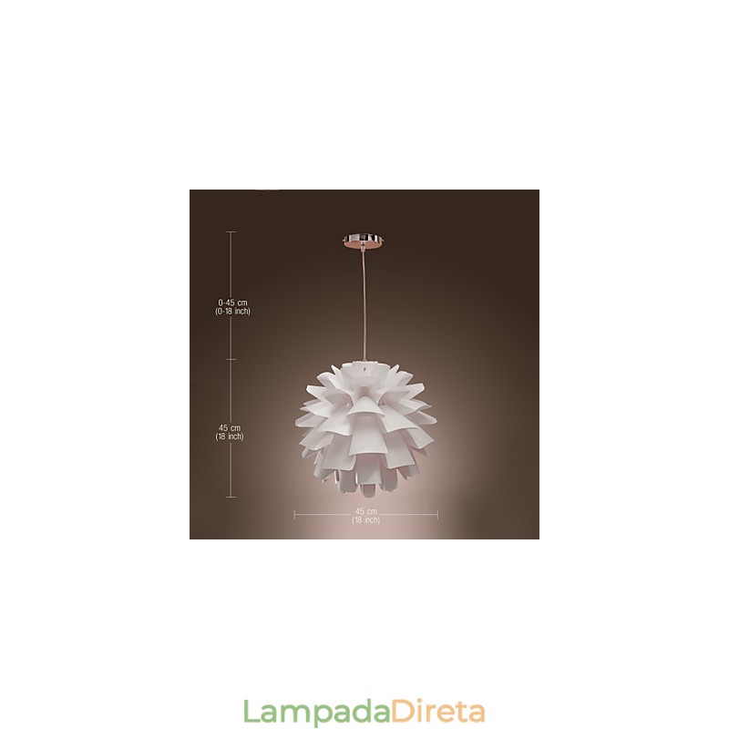 Luminária pendente moderna contemporânea com globo e pintura retrô