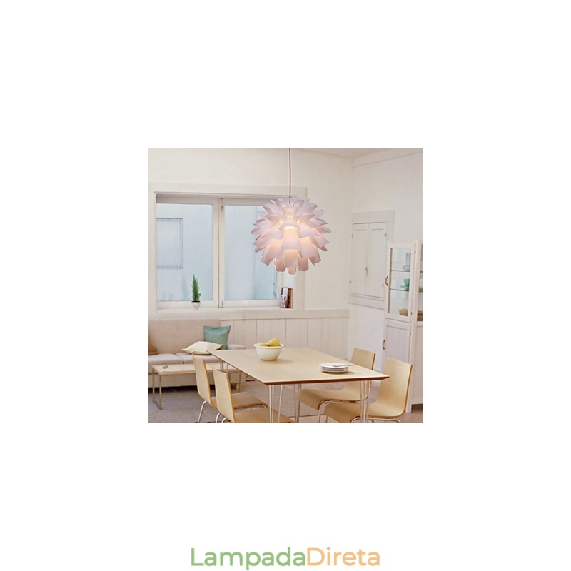 Luminária pendente moderna contemporânea com globo e pintura retrô