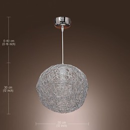Luminária pendente moderna e contemporânea estilo globo mini cromado