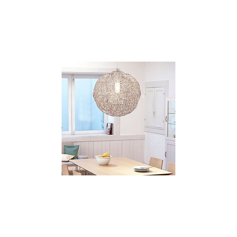 Luminária pendente moderna e contemporânea estilo globo mini cromado