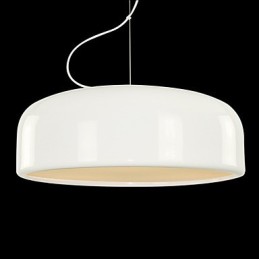 Luminária pendente com pintura em tigela retrô