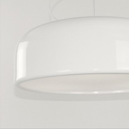 Luminária pendente com pintura em tigela retrô