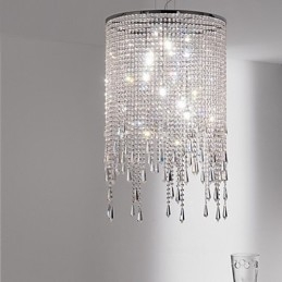 Luminária pendente de metal cristal contemporânea moderna
