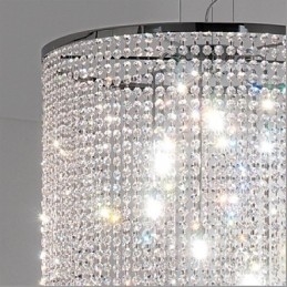 Luminária pendente de metal cristal contemporânea moderna