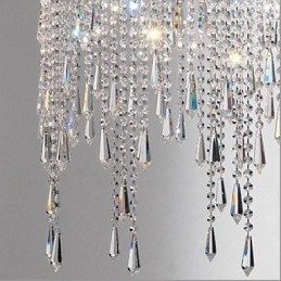 Luminária pendente de metal cristal contemporânea moderna