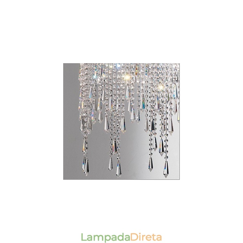 Luminária pendente de metal cristal contemporânea moderna