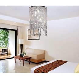 Luminária pendente de metal cristal contemporânea moderna