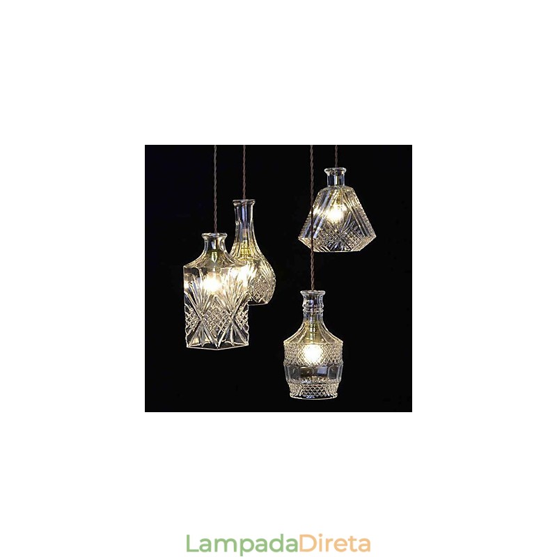 Lustre de metal estilo mini contemporâneo moderno