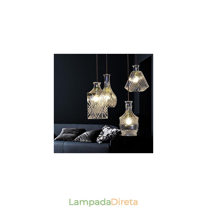 Lustre de metal estilo mini contemporâneo moderno