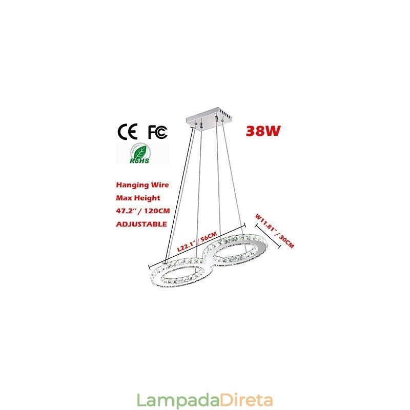 Luminárias de lustre de cristal para teto