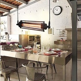 Lustre retrô loft, luminária pendente, luminária vintage clássica, luz de metal country