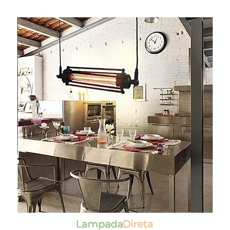 Lustre retrô loft, luminária pendente, luminária vintage clássica, luz de metal country Lustre retrô loft, luminária pendente, luminária vintage clássica, luz de metal country