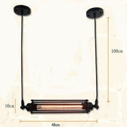 Lustre retrô loft, luminária pendente, luminária vintage clássica, luz de metal country