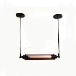 Lustre retrô loft, luminária pendente, luminária vintage clássica, luz de metal country